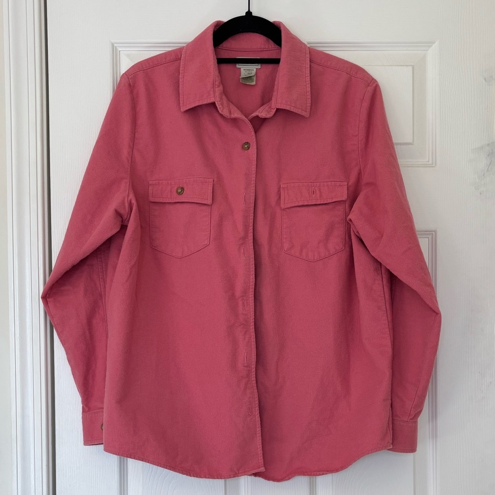 L.L. Bean 100% Cotton Heritage Chamois Cloth Button Up Shirt